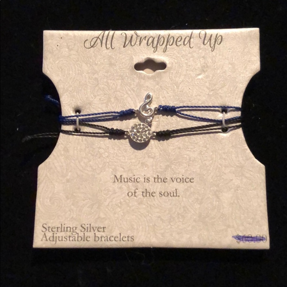 All Wrapped Up Music Note Adjustable Bracelet Set